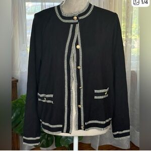 Adrianna Papell Black and White
Women's Cardigan Sz: M  ( Pre-Owned )